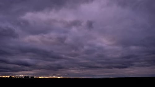 Timelapse of Dark Storm Clouds Moving in the Sky