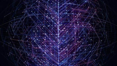 Intelligence artificielle, traitement des mégadonnées, animation de flux, cœur d'informatique quantique avec données