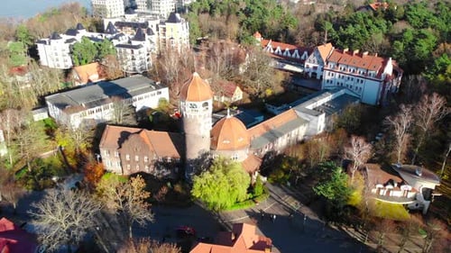 Vue aérienne du château d'eau de Svetlogorsk Media