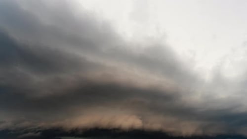 Stormy Gray Clouds Drifting Across the Sky