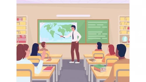 Animated Geography Illustration