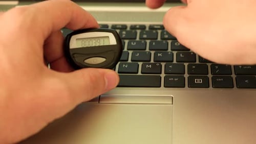 Close up shot using two factor authentication on a laptop for secure logon