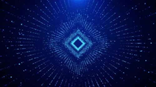 Digital Particles and Digital Data Network Connections High Speed Connection and Data Analysis