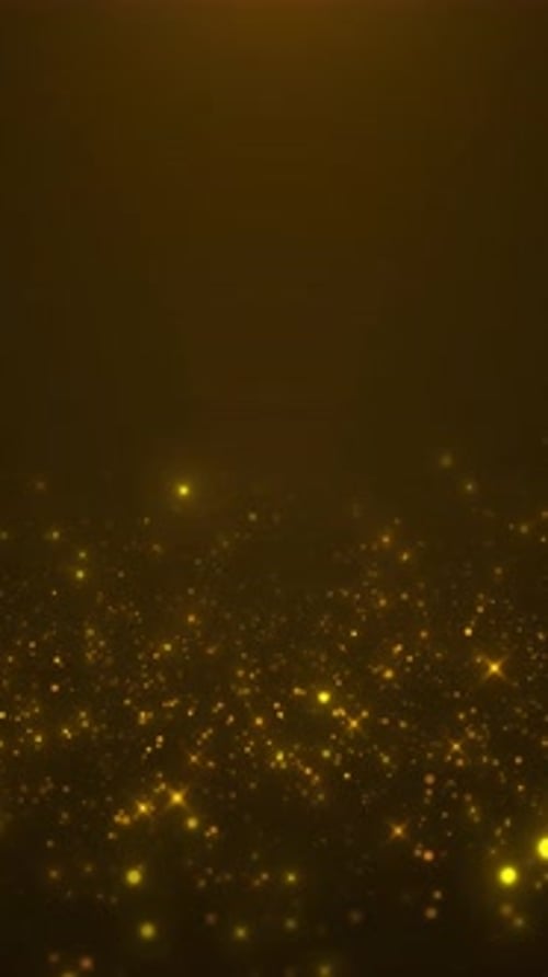 Golden Glitter Particles Floating Upwards Celebration Background