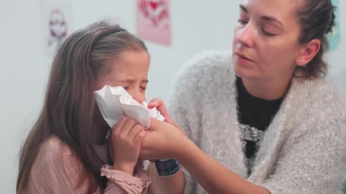 Child Receives Nasal Spray For Cold at Home