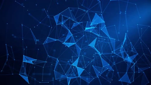 Animated Blue Futuristic Digital Network Background