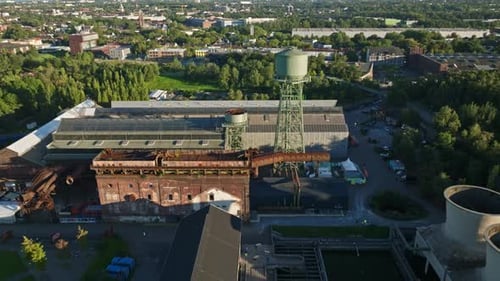 Vista aérea do Jahrhunderthalle em Bochum, Alemanha