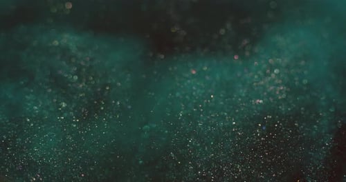 Twinkling Teal Glitter Abstract Background