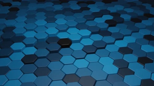 Blauer sechseckiger Wellenschleifenhintergrund