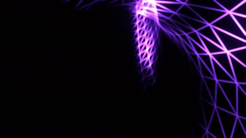Purple Mesmerizing Neon Mesh Abstract Pattern Background Vj Loop In 4K