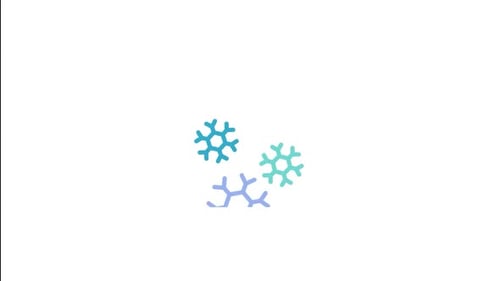 Animated Flat Design Snowflakes for Winter Projects