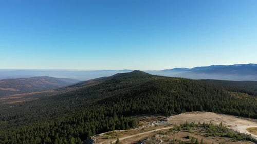 Aerial Over Mountain