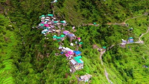 Beautiful Himachal from Drone – Snow-Capped Himalayan Peaks and Valleys Aerial View