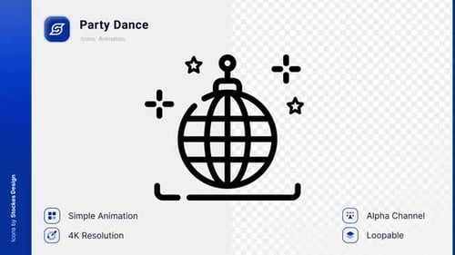 Animation Party Dance Icon
