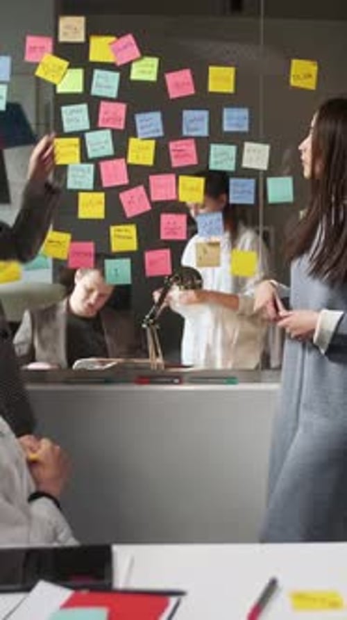 Business Team Brainstorming Ideas in Modern Office