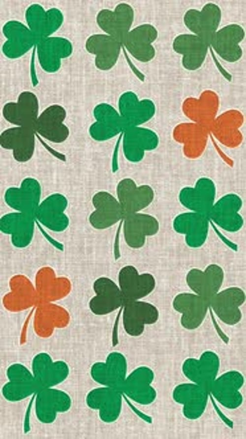 Vertikales Video — Hintergrundanimation mit Kleeblatten zum St. Patrick's Day