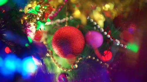 Christmas Tree Decorations with Sparkling Lights