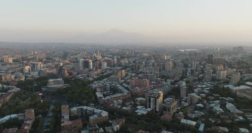 Aerial view of Yerevan Opera Theater, Armenia.
