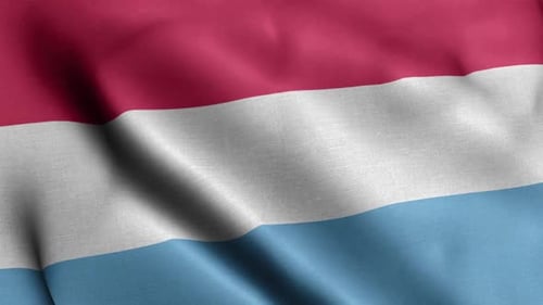 Luxembourg Flag сlose Up