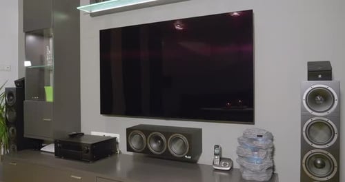 Flat Screen TV and Modern Entertainment Equipment