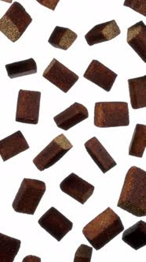 Animated Falling Coffee or Chocolate Pieces Background