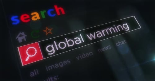 Texteingabe zur globalen Erwärmung auf dem Browserbildschirm