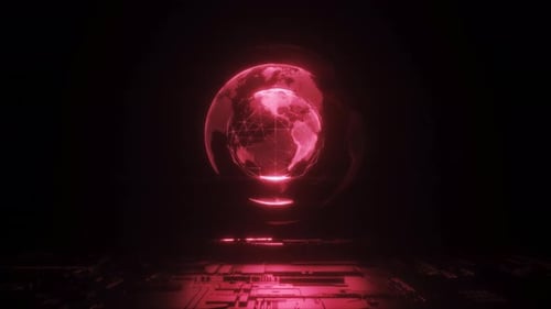 Red Planet Earth HUD 3D-Objektschleife