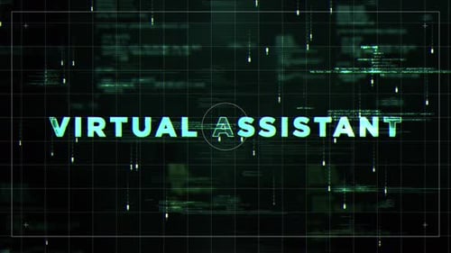 Virtual Assistant Glitch Hud Satelite Style Hologram Video