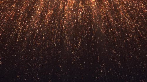 Shimmering Golden Dust Particles Falling Loop Background