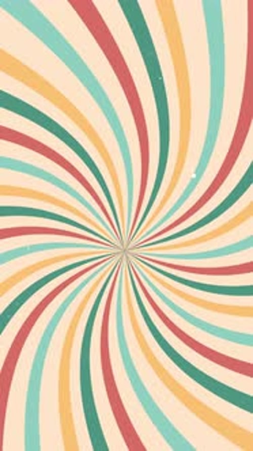 Vintage Swirl Retro Background Colorful Radial Striped Psychedelic Pattern Abstract Art