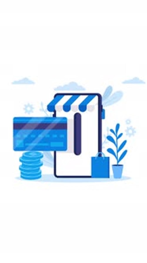 Pago bancario con tarjeta vertical