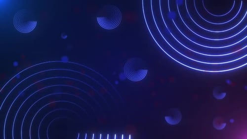 Neon Circle Motion Background. Round Abstract Futuristic Circle Motion Background. Neon Circle Abstr