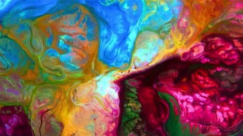 Colorful Abstract Paint Swirls in a Dynamic Blend
