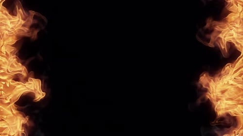 Seamless Burning Fire Flames On Alpha Background Channel Looped 1