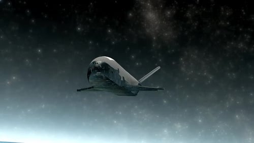 Futuristic Spacecraft in Orbit