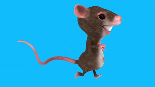 Fun 3D cartoon mouse (with alpha channel included)