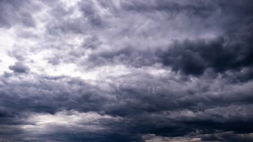 Timelapse of Storm Clouds Move in the Sky