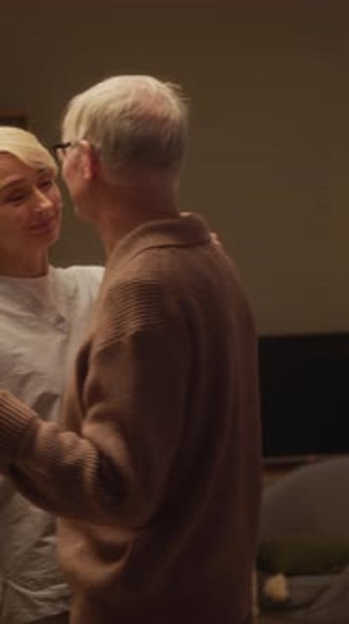 Cheerful Elderly Residents Having Dancing Party in Nursing Home