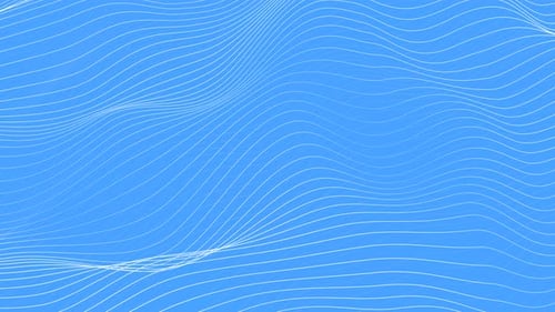 Abstract Blue Background with Flowing White Wavy Lines