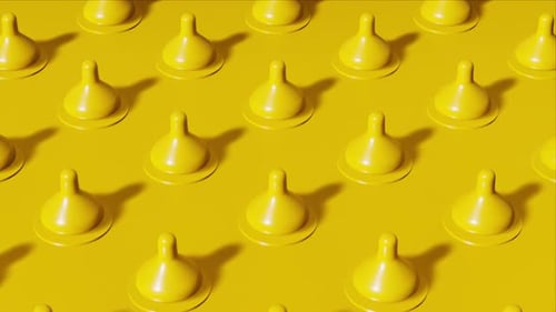 Yellow Baby Bottle Caps Loop