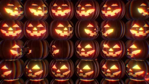 Lachender Halloween-Kürbiskuins-Loop-Hintergrund