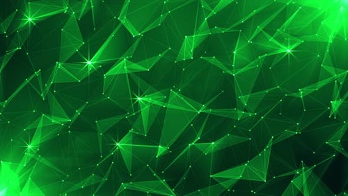 Plexus Futuristic Technology Background Green Loop V6