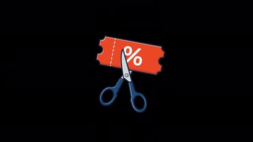 Vídeo de conceito de desconto animado - transparente
