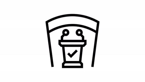 tribune line icon animation