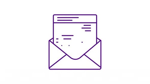 Icône de lettre animée