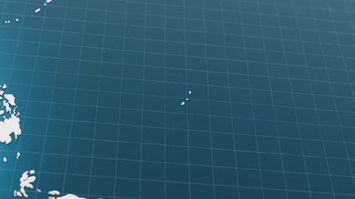 Modern 3D Location Pin Drop on Grid Map