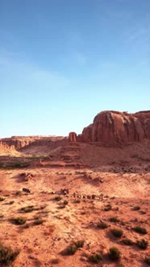 Mountain Overlooking Dirt Field