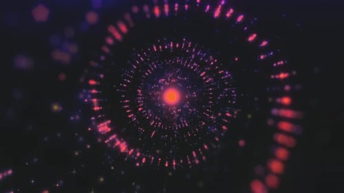 4k Spiral Stars Glowing Tunnel Overlay Background