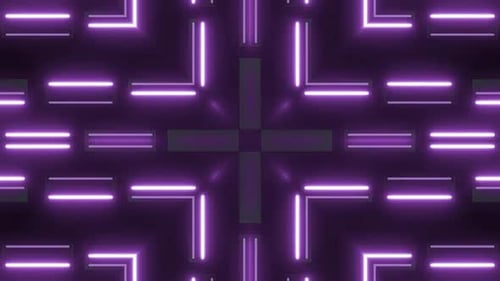 Abstract Neon Geometric Grid Expanding Loop Background