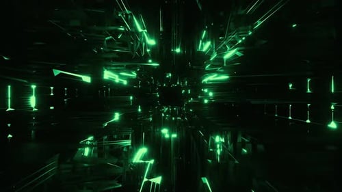 Neon Vibrant Tunnel Background Video